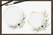 Eucalyptus Anemone Gold Frames, a Decorative Illustration by DioFlow (Thumbnail 4 of 5)