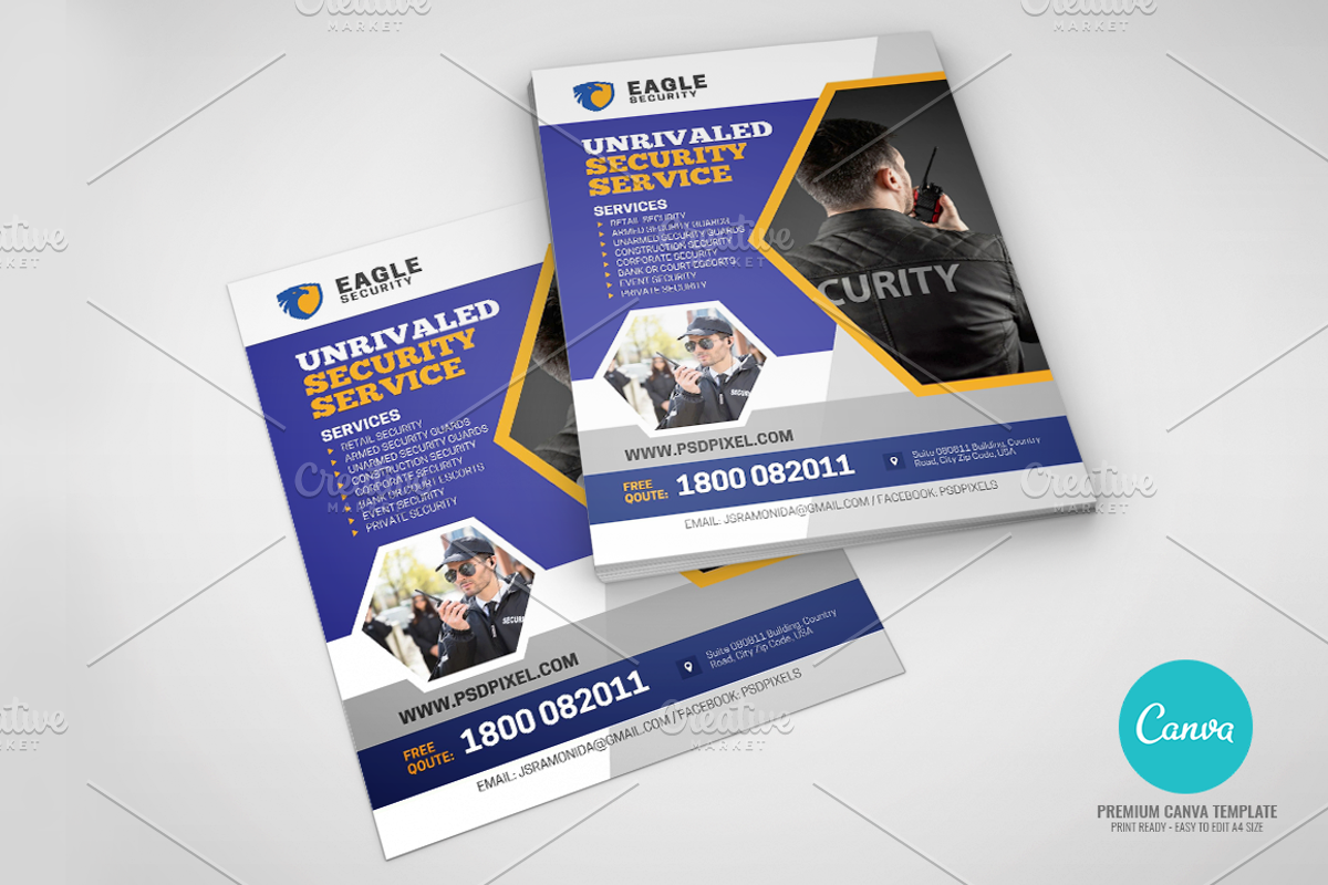 Security Experts Canva Flyer, a Flyer Template by PSDPixel (Photo 3 of 4)