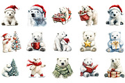 Christmas Polar Bear Sublimation, an Illustration by Designking (Thumbnail 2 of 5)