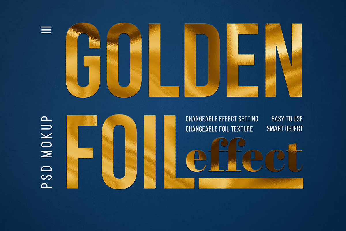 Golden foil effect — Mockup, a Product Mockup by Zimages (Photo 1 of 5)