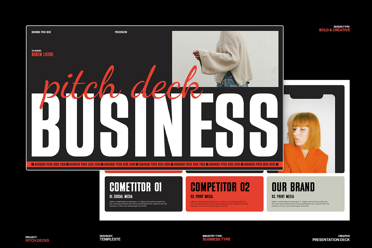 Business Pitch Deck Presentation, a Presentation Template by Templeste (Photo 1 of 7)