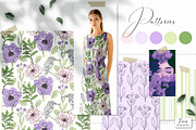 Inked Periwinkle Patterns & Motifs, a Pattern Graphic by Zeesi Design Garden (Thumbnail 2 of 9)