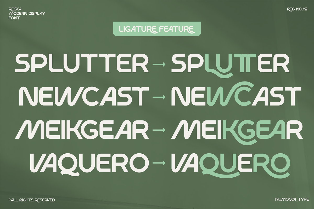 Rosca, a Sans Serif Font by inumocca_type (Photo 8 of 14)