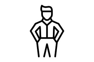Male man black icon, an Outline Icon by Creative priyanka