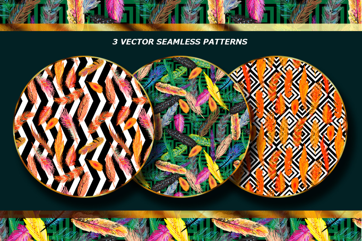 Feathers collection, a Pattern Graphic by Katya Hatsak (Photo 3 of 3)