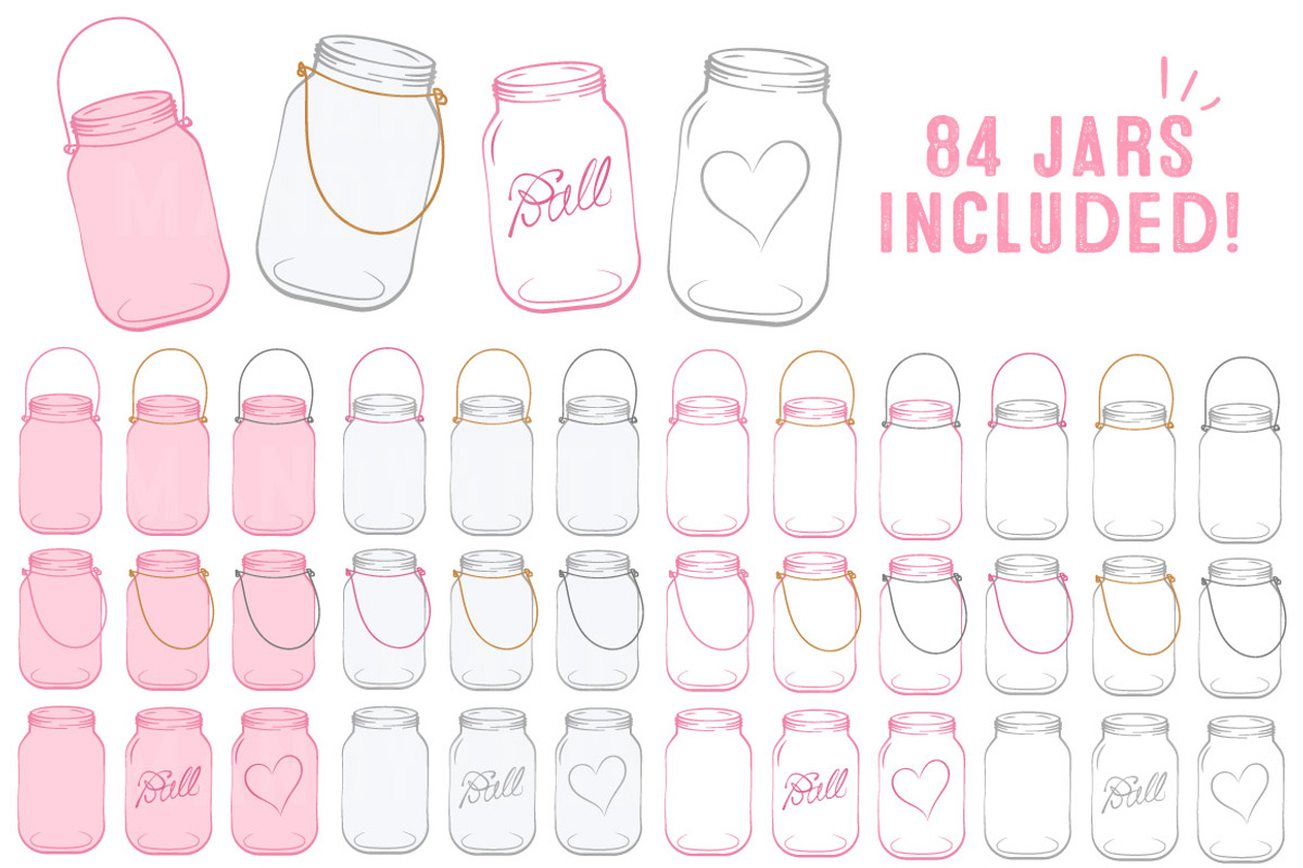 Pink Jar Vectors & Clipart, an Illustration by Amanda Ilkov (Photo 4 of 4)