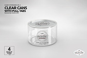Clear Cans with Pull Tabs Mockup, a Packaging Mockup by INCDesign (Thumbnail 6 of 15)