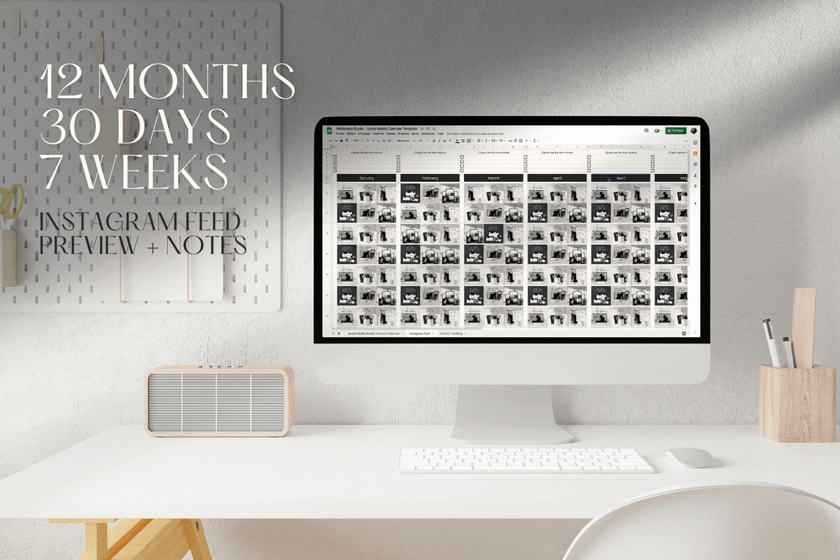 Google Sheet Marketing Calendar, a Social Media Template by Marketello Studio (Photo 4 of 4)