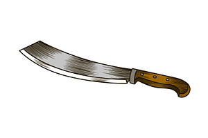 Knife for harvest cane sugar, an Object Illustration by Things for designers
