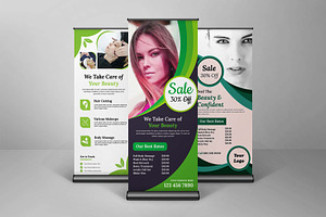 Beauty Salon Roll Up Banner Template