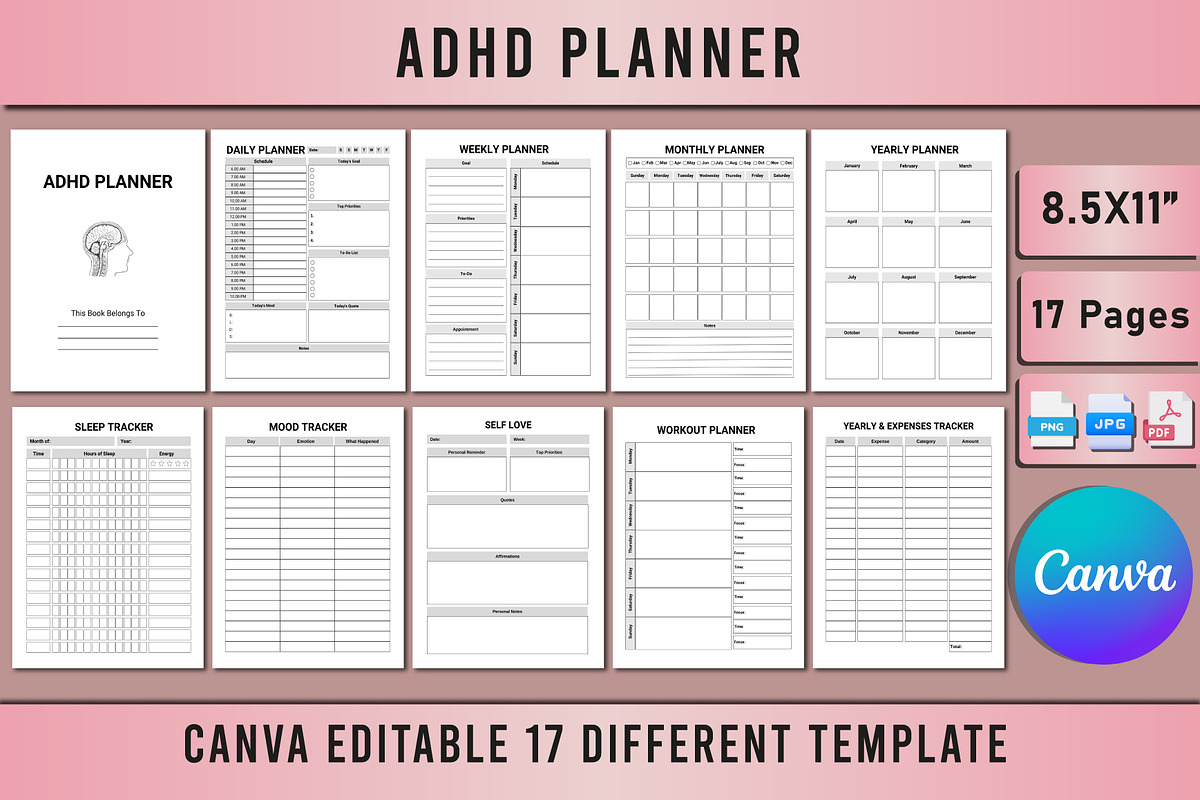 Ultimate ADHD Organization Bundle, a Stationery Template by Shumaya (Photo 6 of 13)