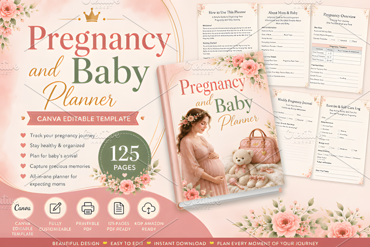 Pregnancy and Baby Planner, a Marketing Template by Coco Bloom (Photo 1 of 4)