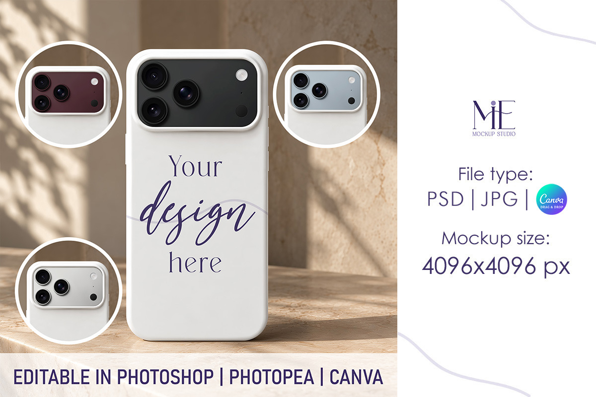 iPhone 18 Case Mockup, an iPhone Mockup by Mie Mockup Studio (Photo 2 of 8)