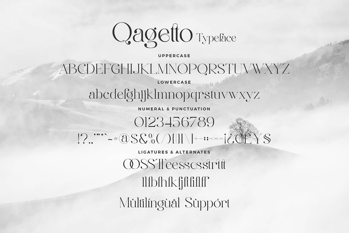 Qagetto - A Stylish Serif, a Serif Font by Aqeel_Art (Photo 7 of 8)
