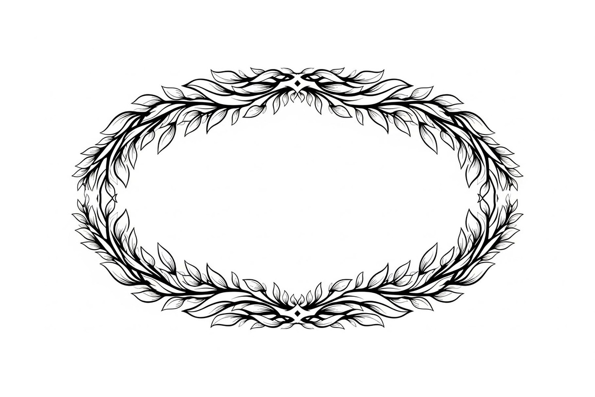 Nature Wreath Frame Vector Bundle, an Illustration by jahid234 (Photo 8 of 51)
