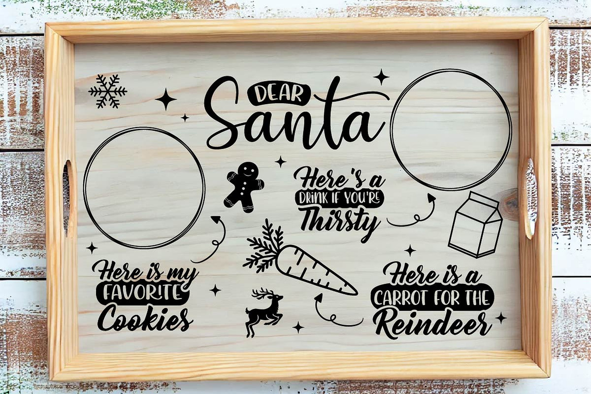 Christmas Santa Tray Svg Bundle, an Object Graphic by EllaMaiyaali (Photo 3 of 6)