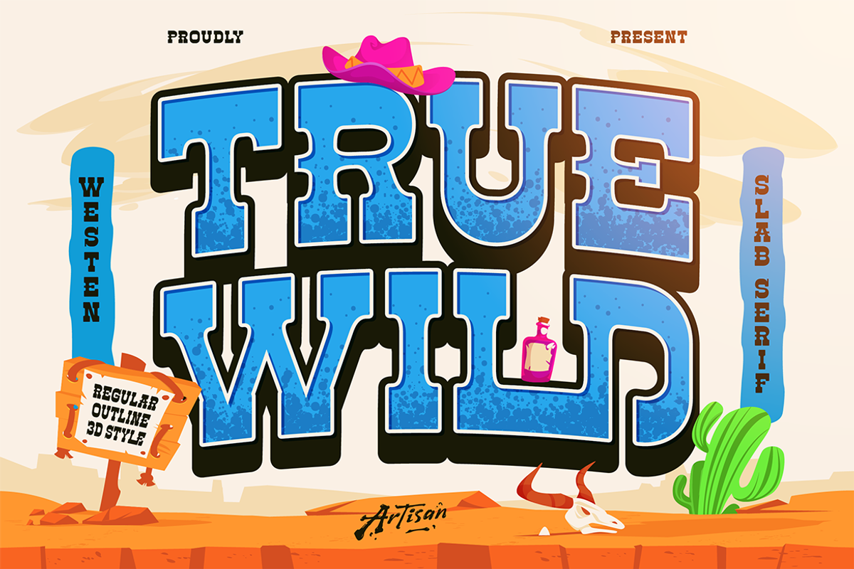 Truewild, a Slab Serif Font by Artisan Themes (Photo 1 of 11)