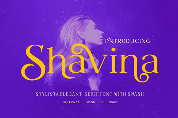 Shavina Serif Font with beauty swash preview 7