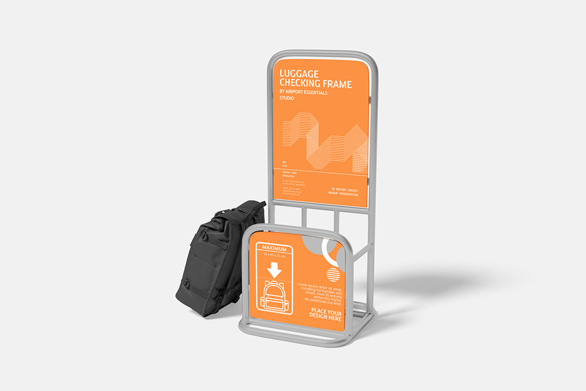 Luggage Checking Frame Mockup, a Product Mockup by MrLetters (Photo 4 of 5)