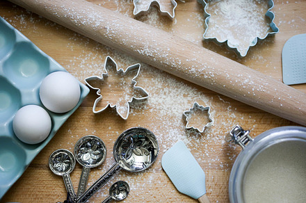 Holiday Baking Close-up Preparation
