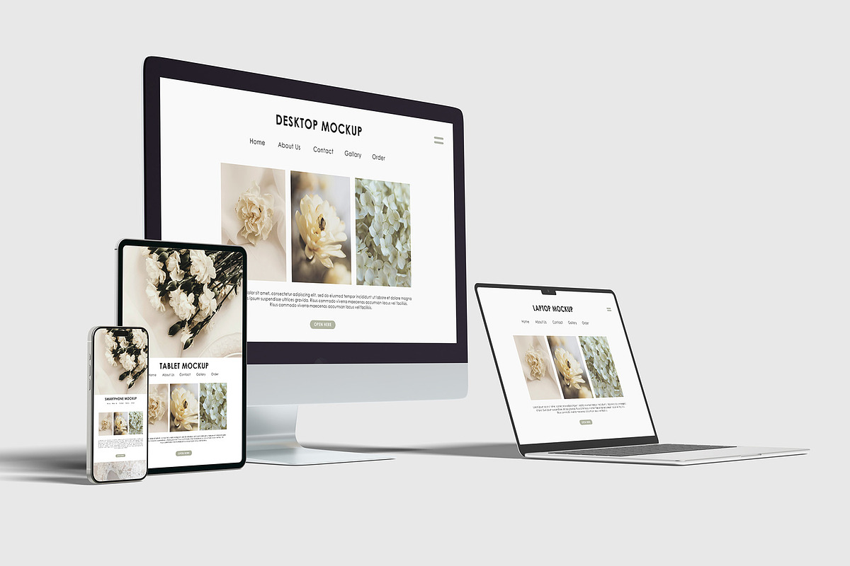 Multi Device Responsive Mockup, an iPad Mockup by Graphicbars (Photo 4 of 23)