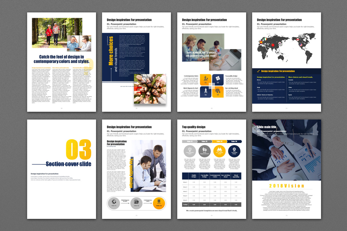 Typography PPT Template Vertical