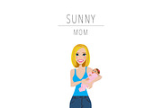 Mom & Baby Portrait Clip Art, a Person Illustration by Lauren Lesley Studio (Thumbnail 30 of 33)