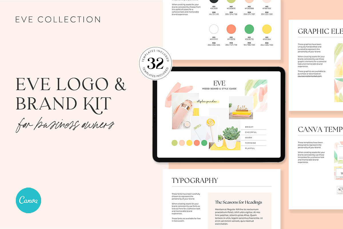 Eve Logo & Brand Kit, a Branding & Logo Template by Jessica Rea (Photo 1 of 4)