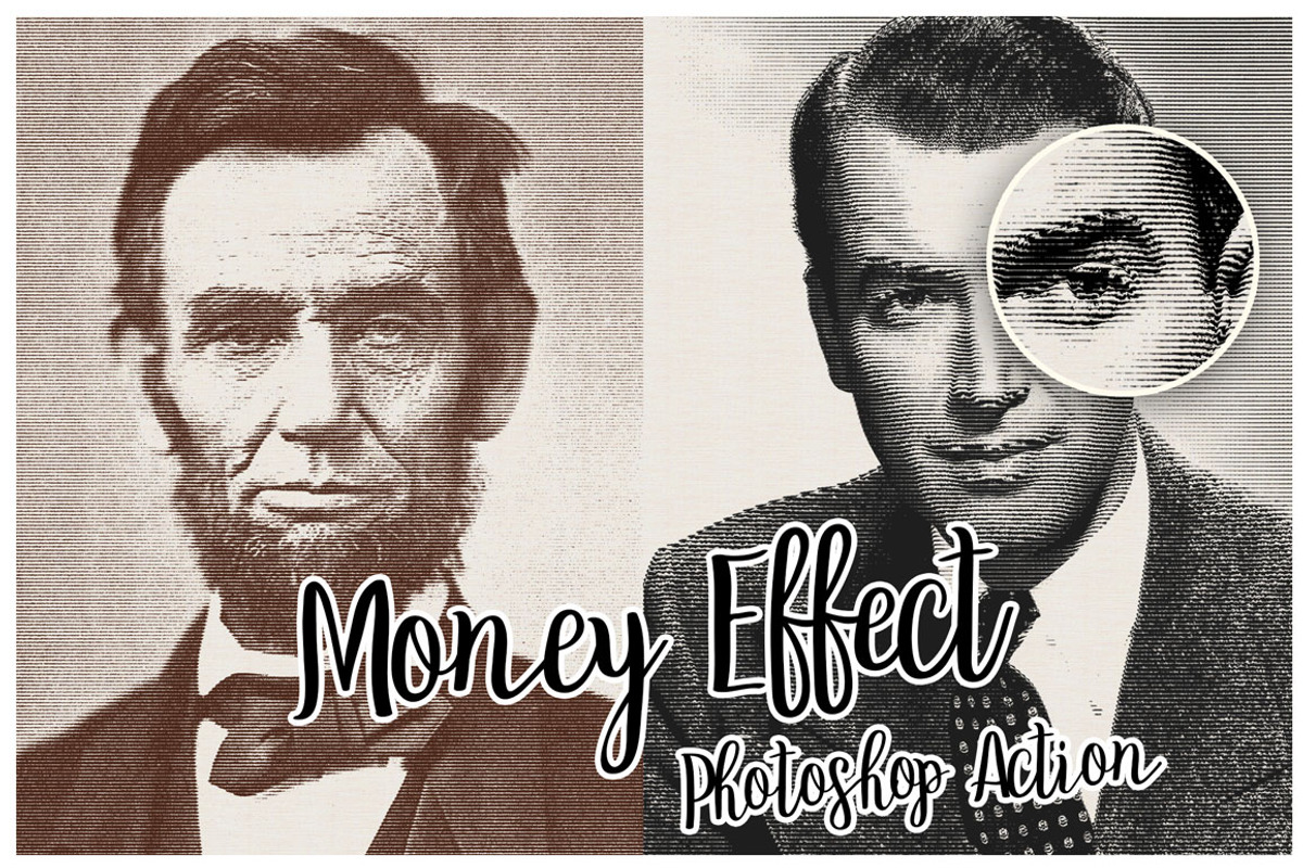 Money Engraving Photoshop Action, an Action Add-On by designvillage (Photo 1 of 6)