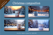 Christmas cup with hot drink., a Decorative Illustration by KENO Mascots (Thumbnail 4 of 6)