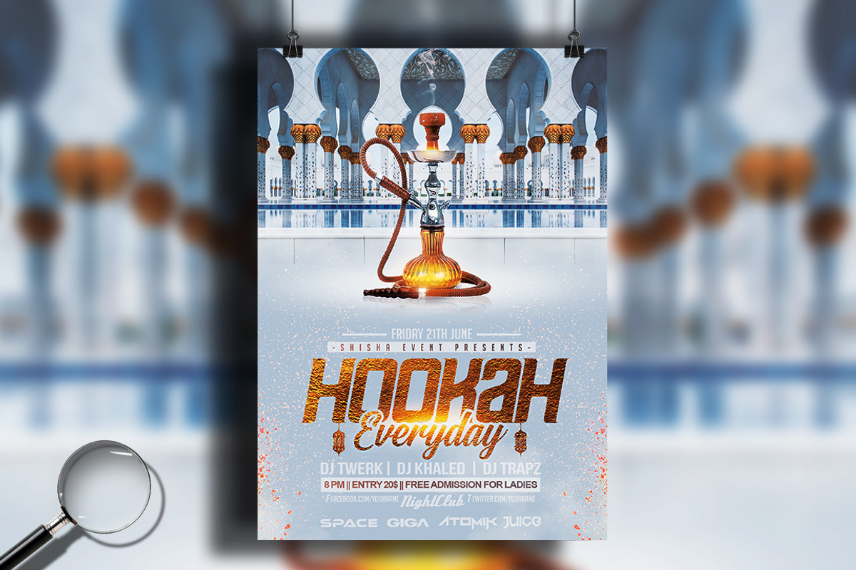 Hookah Everyday | 6 Flyer Designs, a Flyer Template by GIGA-TEMPLATE (Photo 7 of 13)