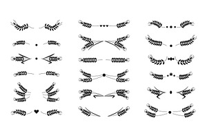 Set of black dividers from ears of, an Animal Illustration by Tati_Kli