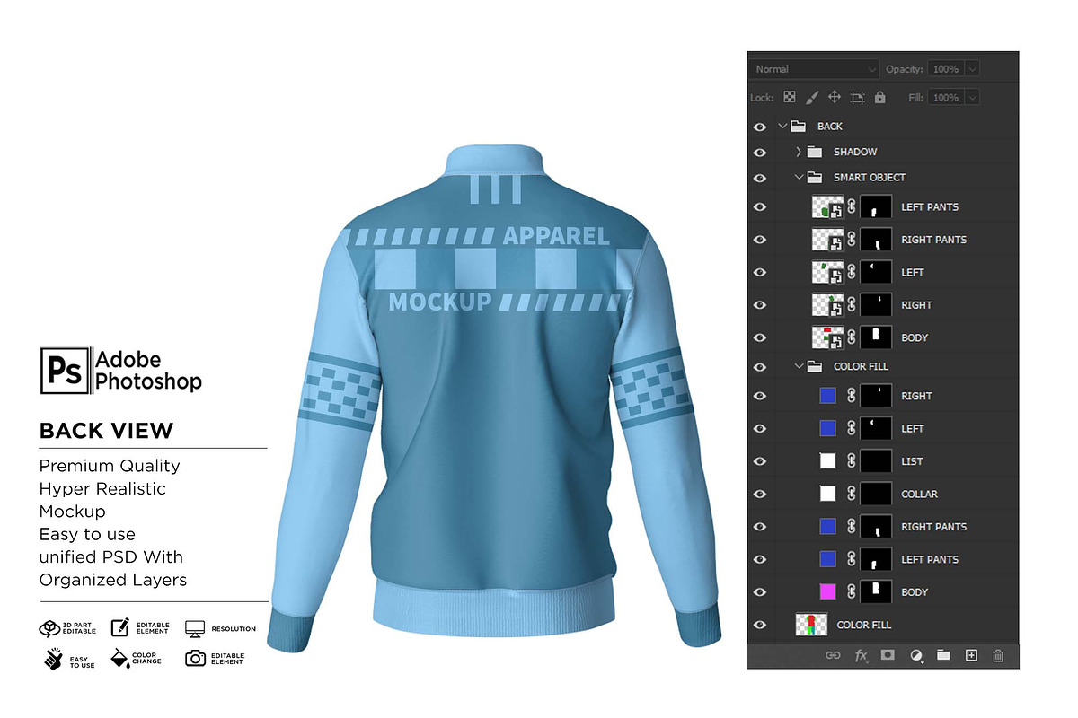 Sport Jacket Fullzipper Mockup, a Hoody Mockup by Nanggroe Scripting (Photo 8 of 9)