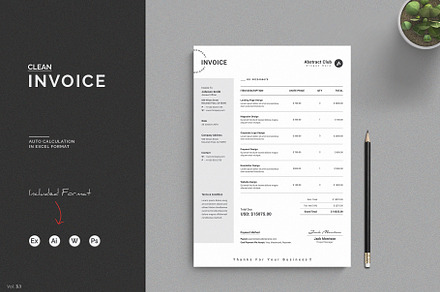 Invoice | Stationery Templates ~ Creative Market