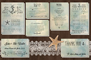 Beach Wedding Invitation Pack, an Invitation Template by Knotted Design (Thumbnail 2 of 4)