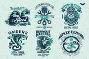 6 Vintage Hot Rod Badges, a Branding & Logo Template by PaperBat (Thumbnail 2 of 5)