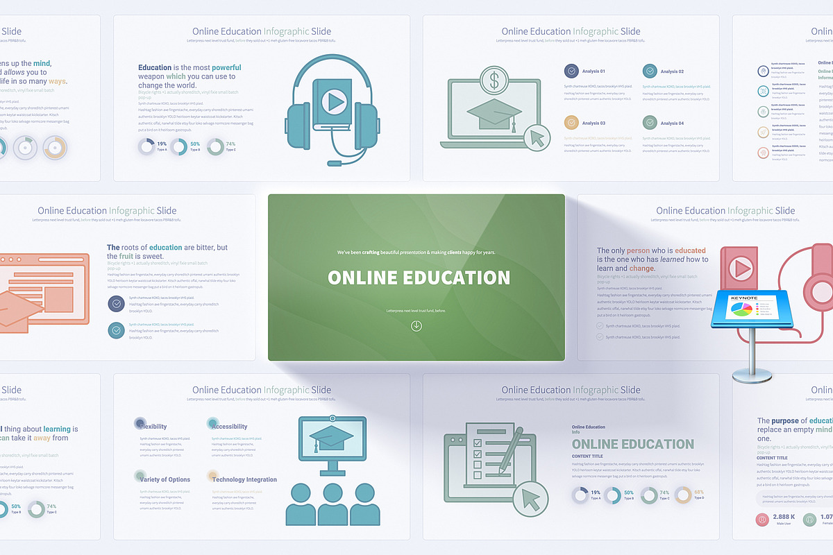 Online Education Keynote Template, a Presentation Template by Pulsecolor