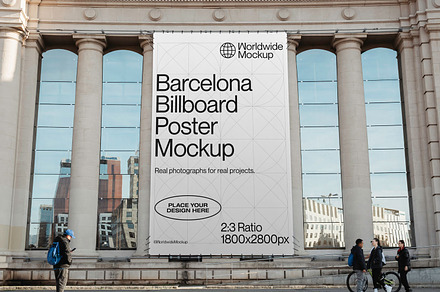 Barcelona Billboard Poster Mockup