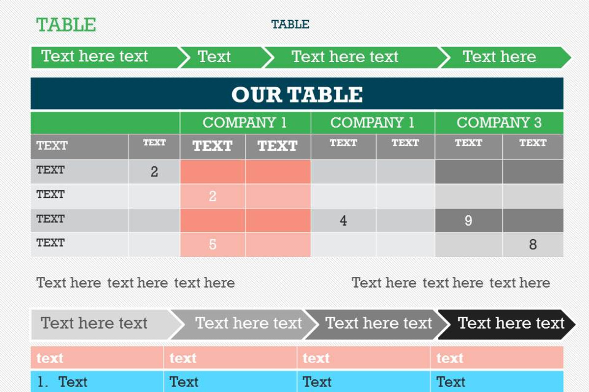 Table 1 PowerPoint Template, a Presentation Template by Yes Presentations (Photo 6 of 20)