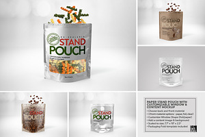 Paper 18oz ZipPouch Packaging Mockup