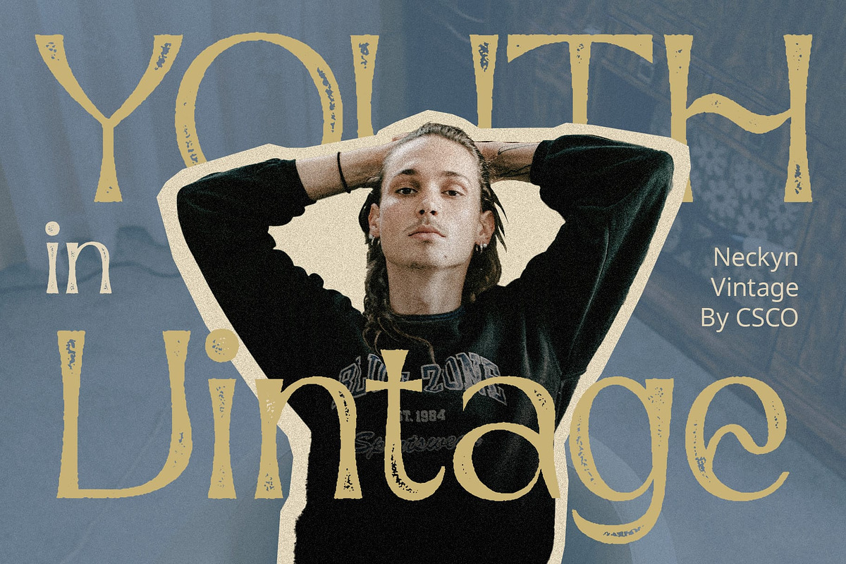 Neckyn Vintage, a Serif Font by Craft Supply Co. (Photo 4 of 8)