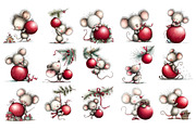 Christmas Mouse Bauble PNG, a Seasonal Illustration by Nicolle's Colorful Art (Thumbnail 4 of 6)