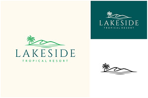 Palm Tree Island Beach Tropical Logo, a Branding & Logo Template by Enola99d