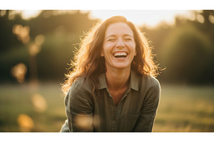 Smiling woman enjoying sunlight, a Nature Photo by Igor Tichonow