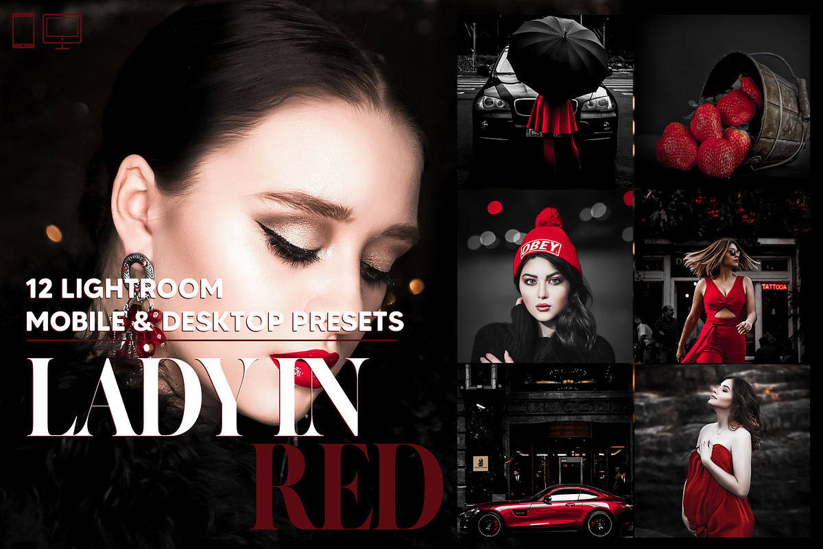 12 Lady In Red Lightroom Presets, a Preset Add-On by Hue Palettte Studio (Photo 1 of 10)