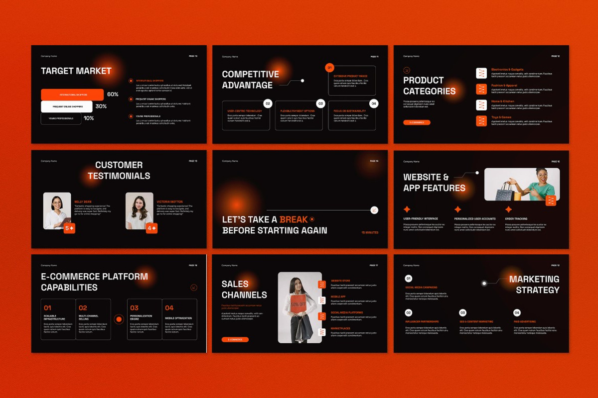 Black Company Profile Google Slide, a Presentation Template by graphicook (Photo 3 of 5)
