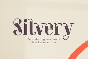 Silvery renaissance serif font, a Serif Font by kaer_shop