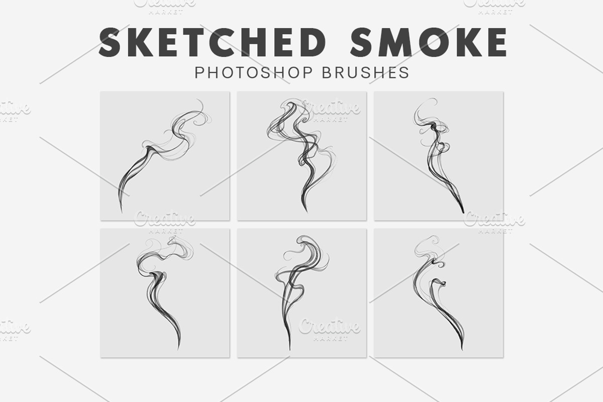 30 Sketched Smoke Photoshop Brushes, a Brush Add-On by AB-TheDesigner (Photo 5 of 5)