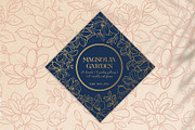 Мagnolia garden. Floral Line Art, a Decorative Illustration by KlavaProDesign (Thumbnail 1 of 7)