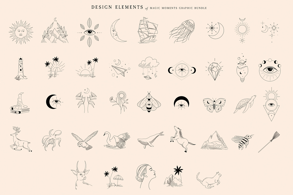 Magic Moments Graphic Bundle//Zodiac, an Animal Illustration by SNIPESCIENTIST (Photo 21 of 23)